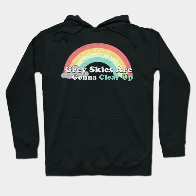 Rainbows - Grey Skies Hoodie by karutees